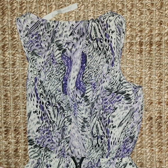 Purple and Black Halter A-line Mini Dress - Picture 3 of 6